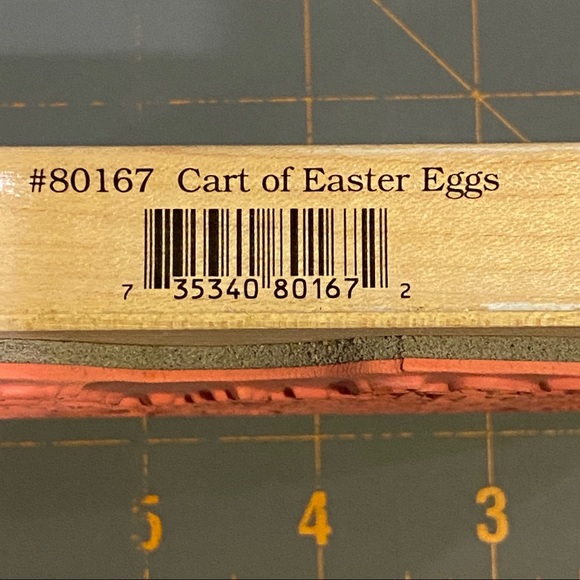 Retired Stamps Happen #80167 Cart of Easter Eggs - Picture 2 of 8